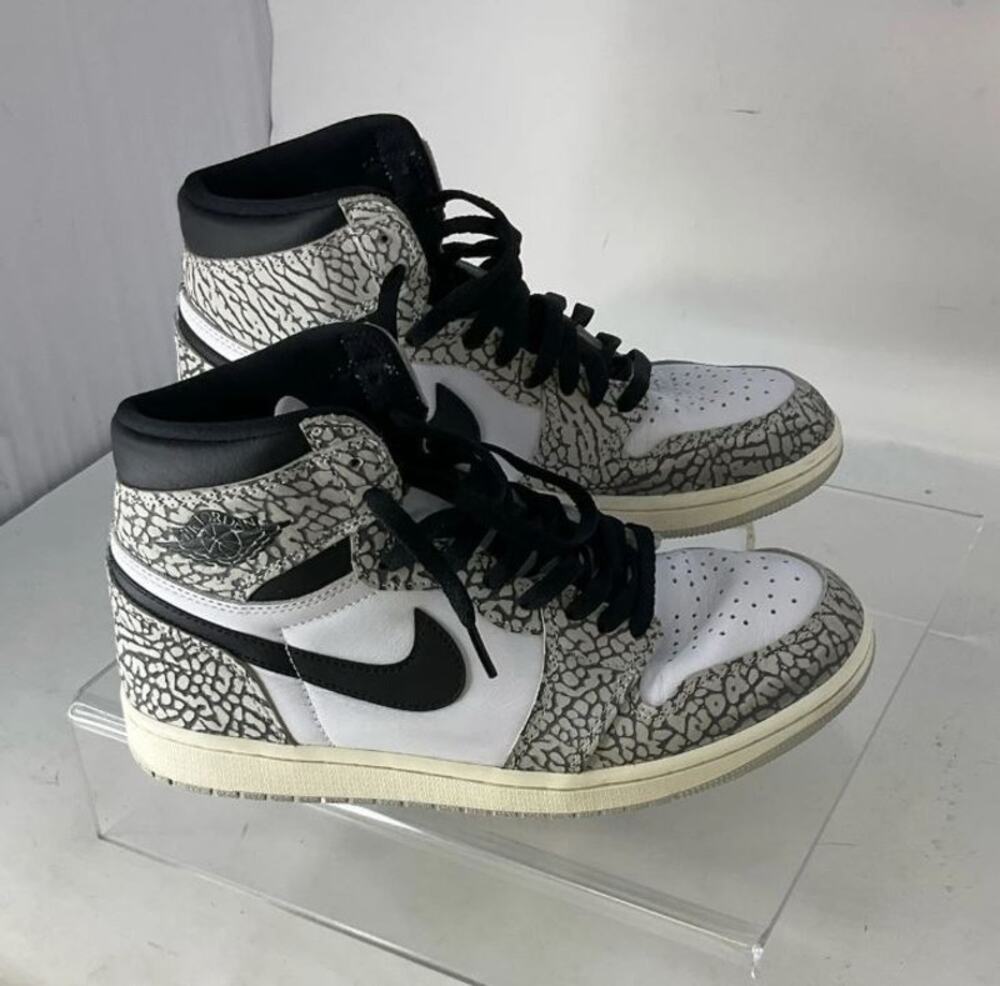 RETRO HIGH OG Air Jordan 1 White Cement Sneakers 9.5